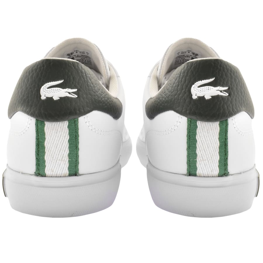 White lacoste leather trainers on sale